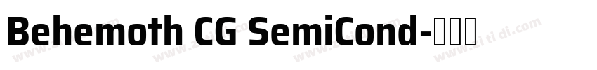Behemoth CG SemiCond字体转换